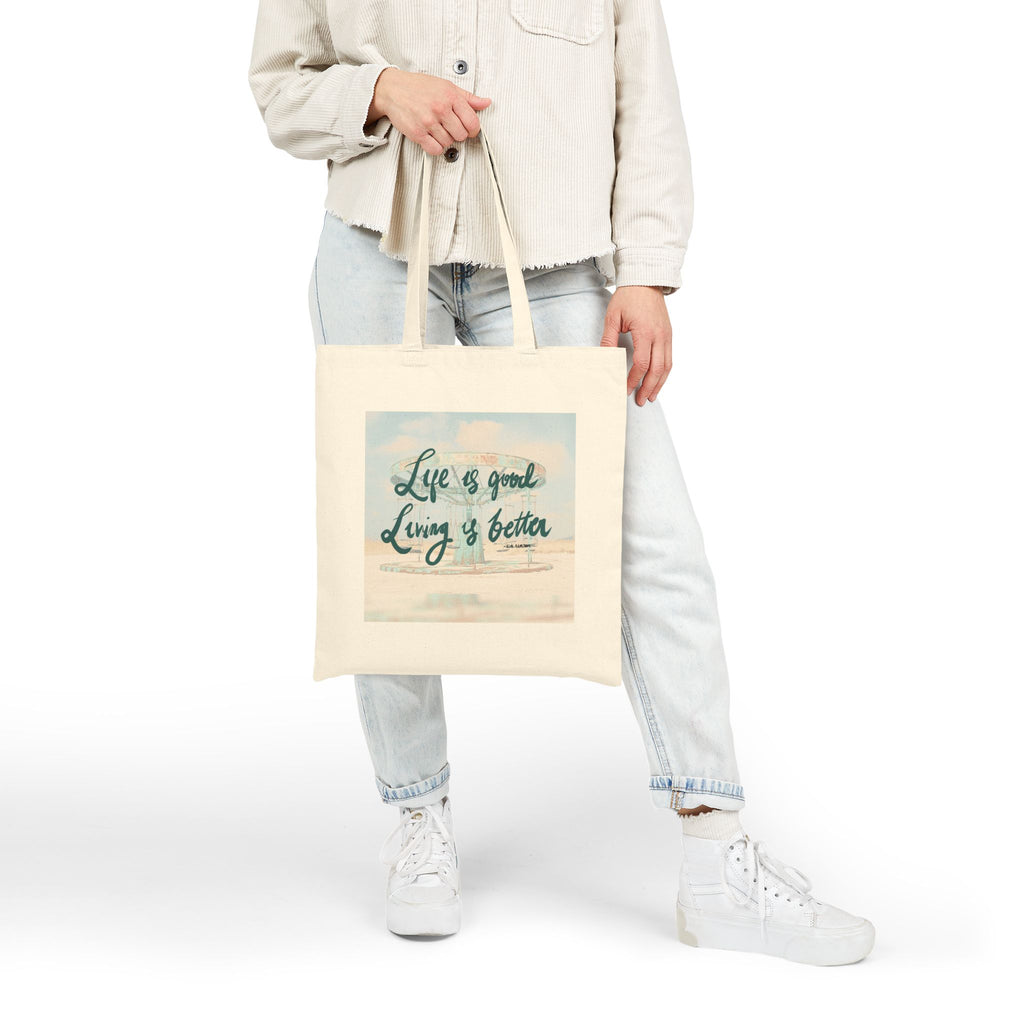Life is Good and Living is Better Tote Bag 💜