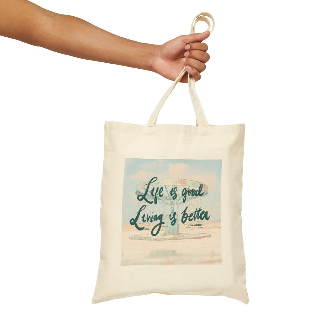 Life is Good and Living is Better Tote Bag 💜
