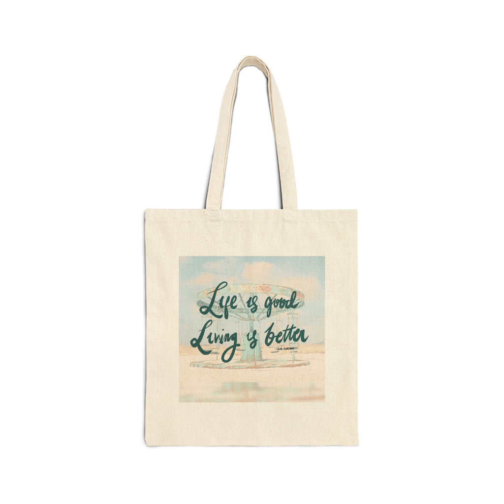 Life is Good and Living is Better Tote Bag 💜
