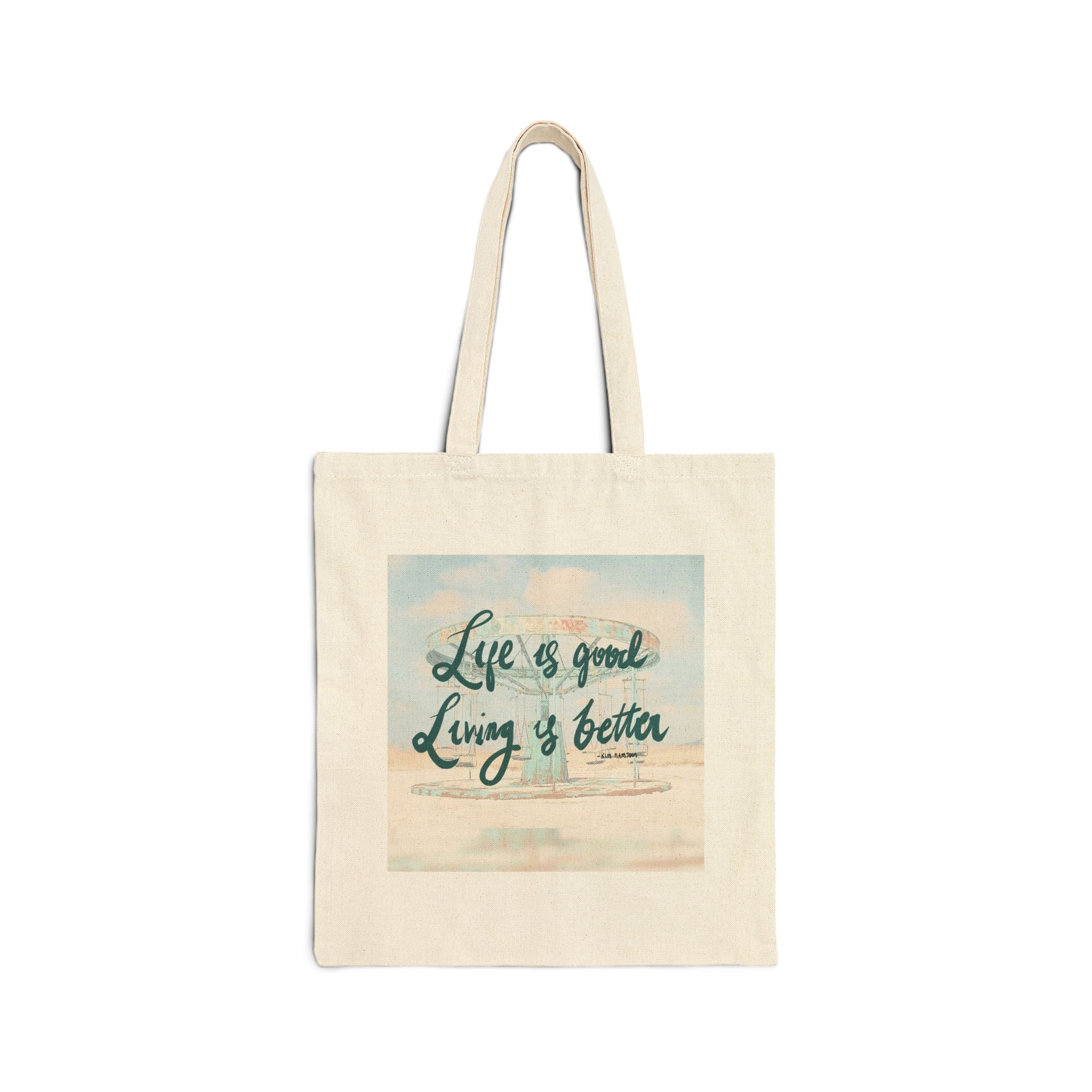 Life is Good and Living is Better Tote Bag 💜